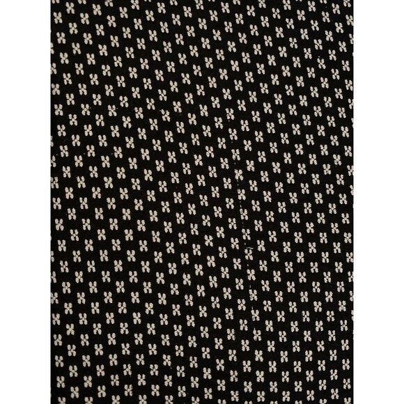 Vince Silk Popover Blouse Black White Long Sleeve Banded Collar Classic Size XS - Picture 14 of 14